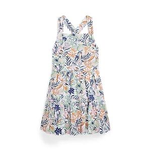 Ralph Lauren Tropical-Print Linen-Cotton Dress